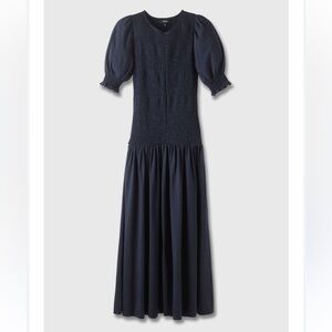 ME+EM | Dresses | Meemwomens Yellow Slub Jersey Smock Bodice Maxi Dress  Size Us 8 Uk 2 | Poshmark